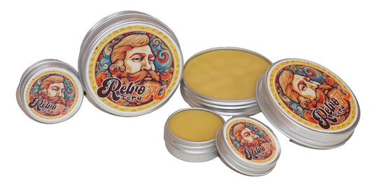 Retrocera 70 Mustache Wax Combo - 2 oz Tin + 0.5 oz Travel Pack